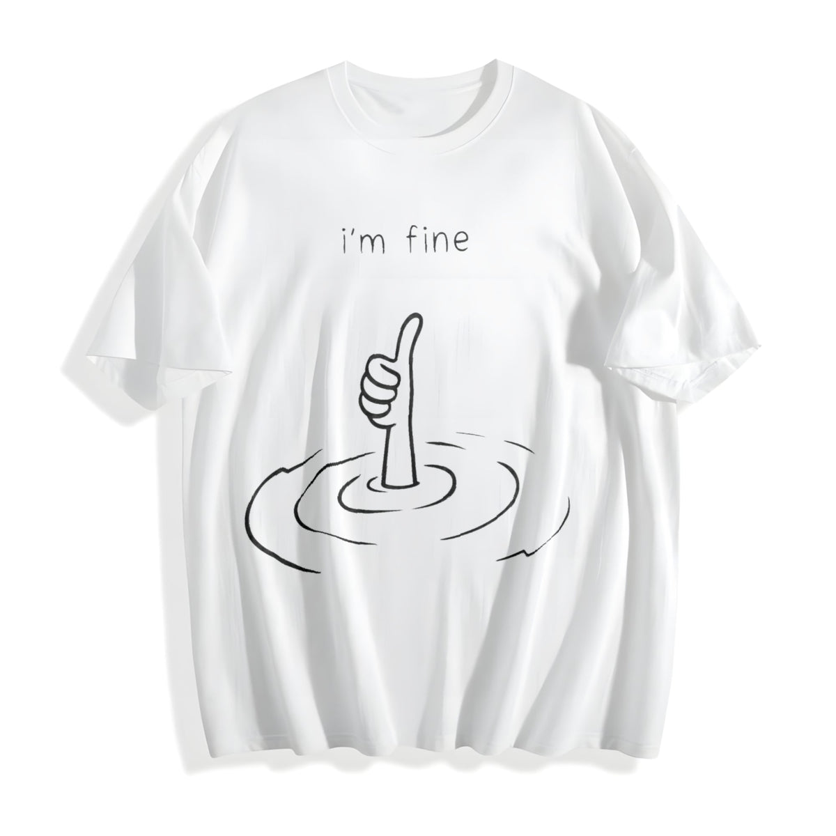 I'm Fine Cotton T-Shirt product image 2