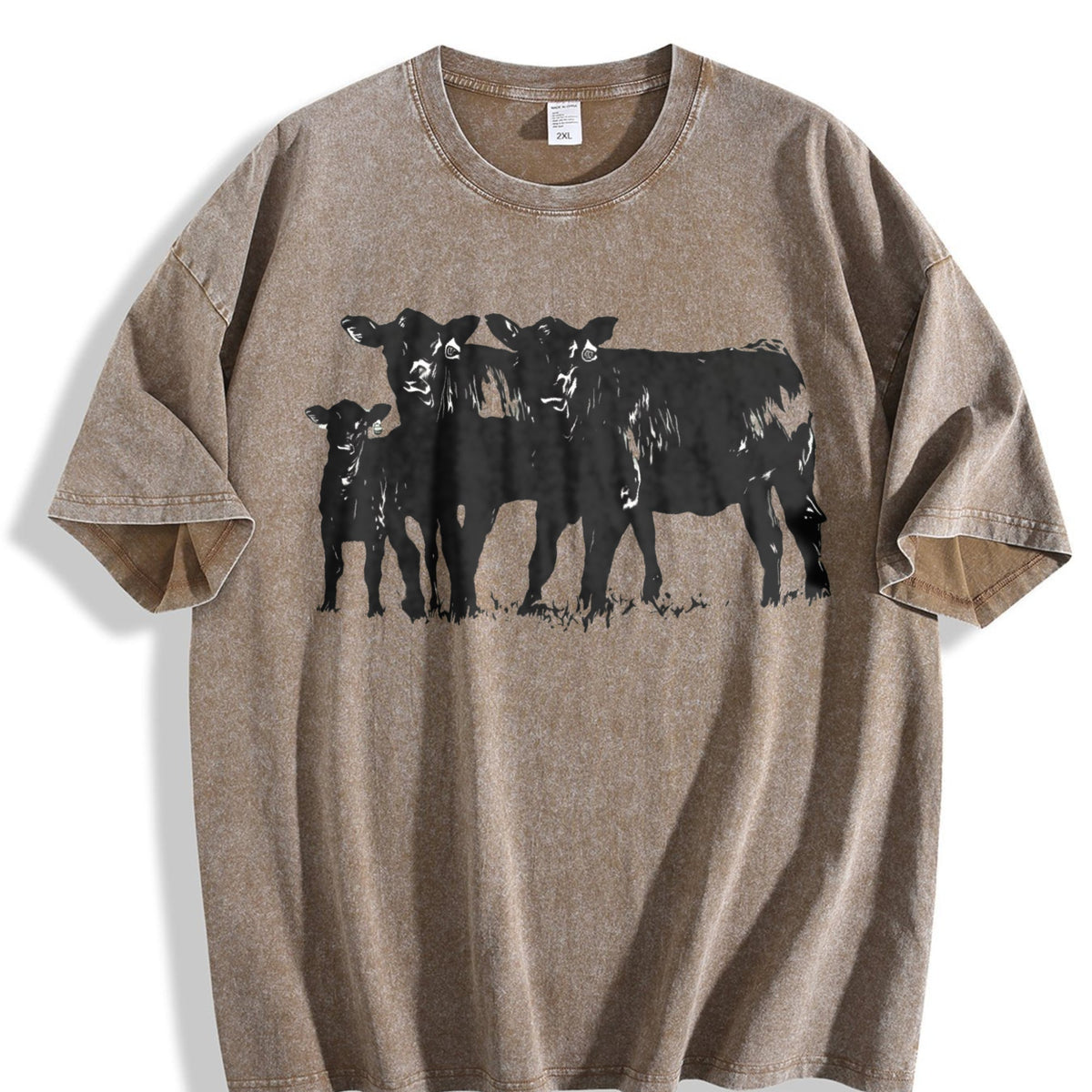 Cute Cow Vintage Washed T-Shirt product image 3