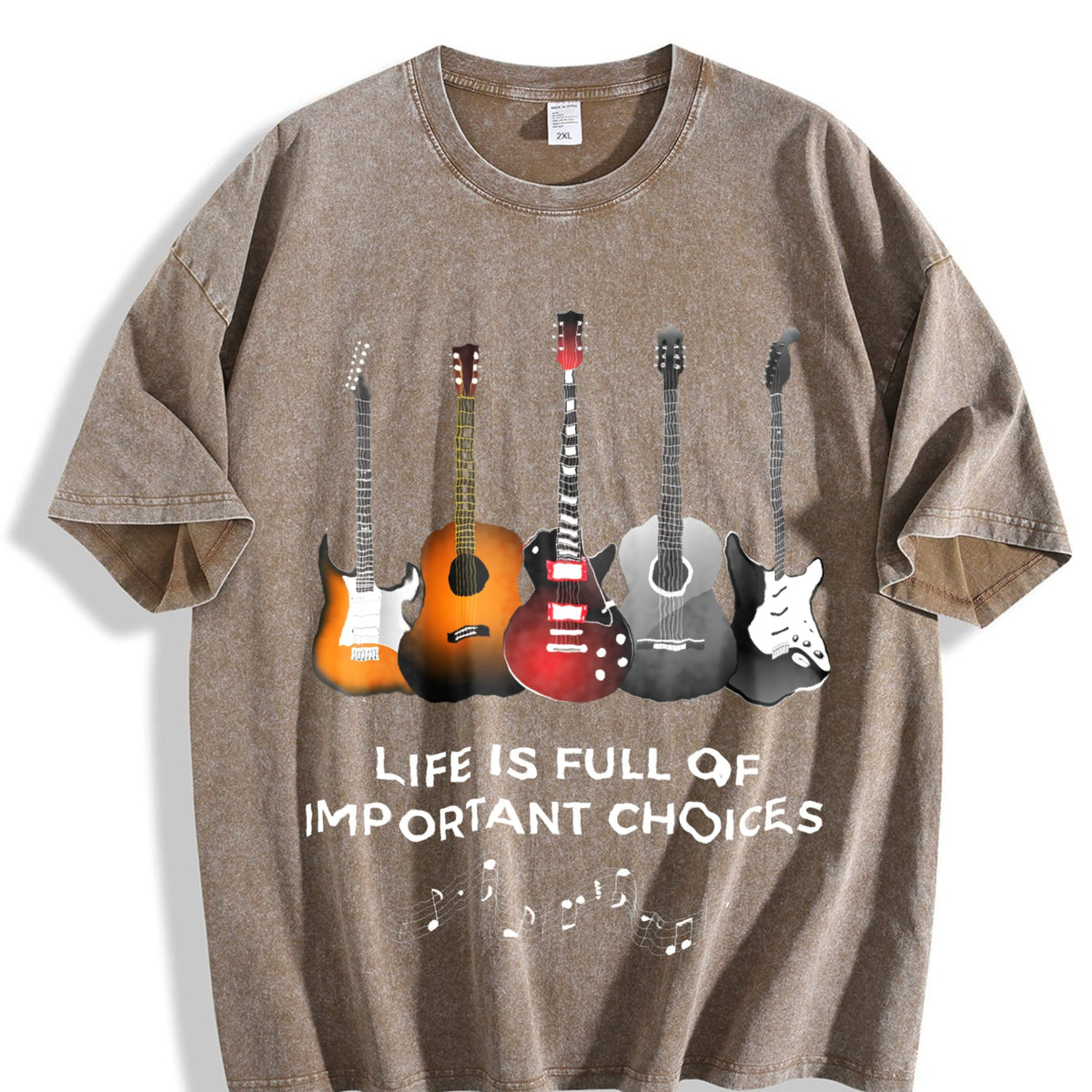 Music Note & Guitar Lyric - For Musicians Vintage Washed product image 3