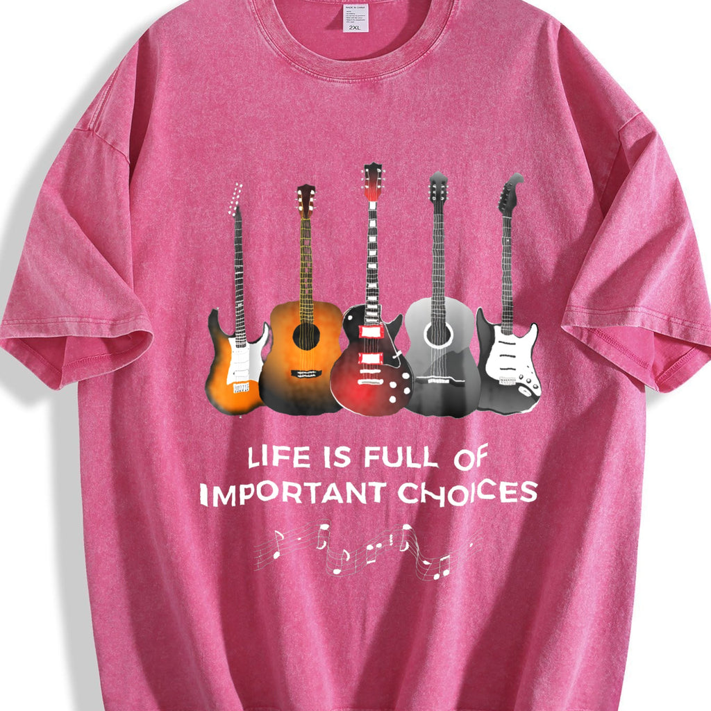 Music Note & Guitar Lyric - For Musicians Vintage Washed product image 7