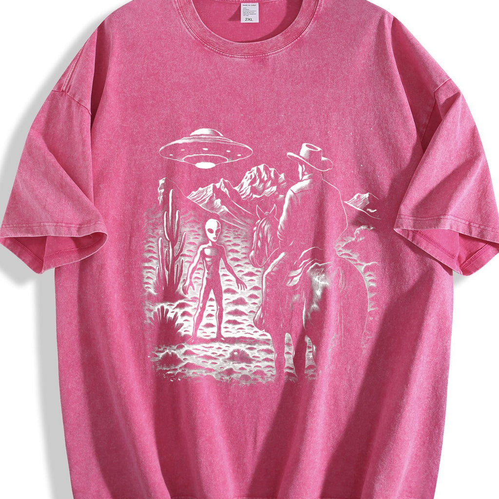 Cowboy UFO Western 90s Vintage Washed T-Shirt product image 7