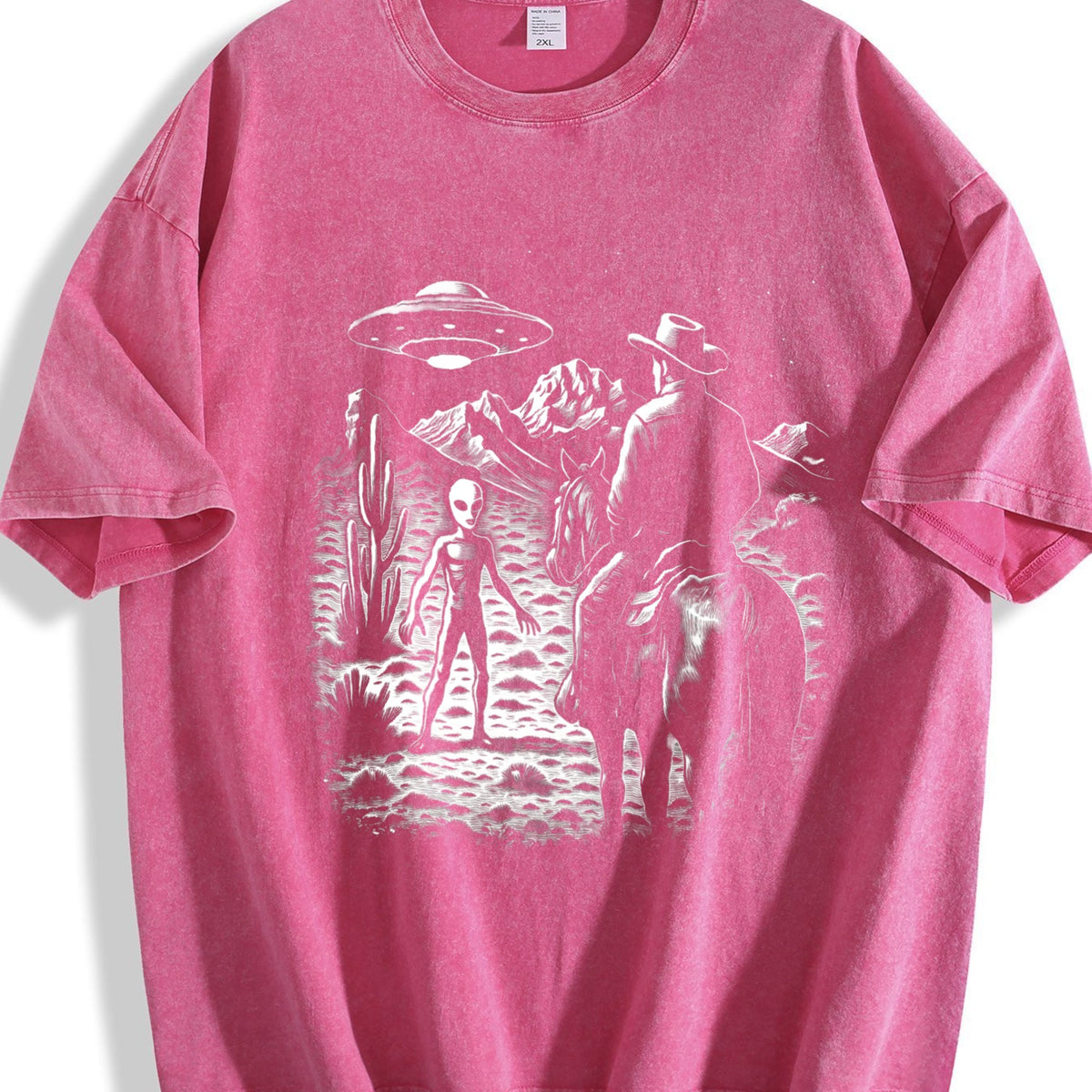 Cowboy UFO Western 90s Vintage Washed T-Shirt product image 7