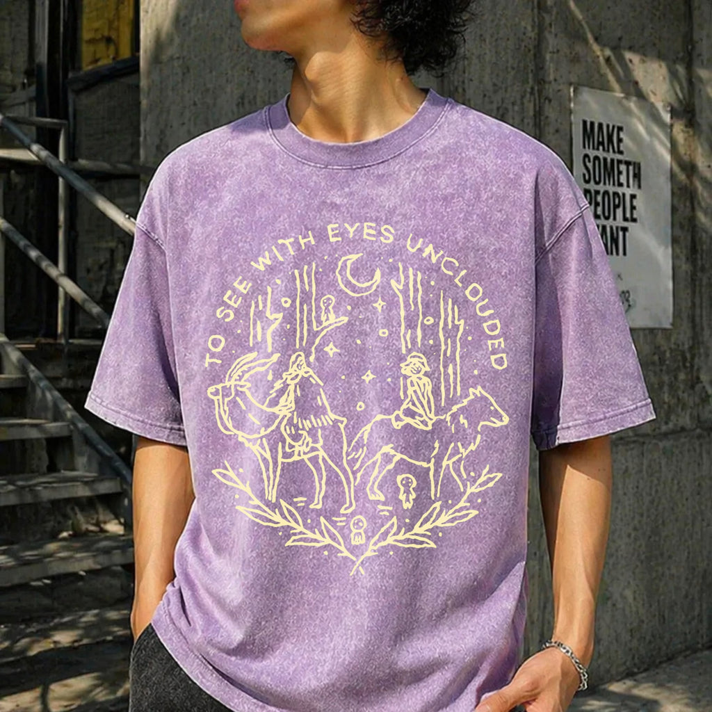 Princess Mononoke Acid 90s Vintage Washed T-Shirt product image 6