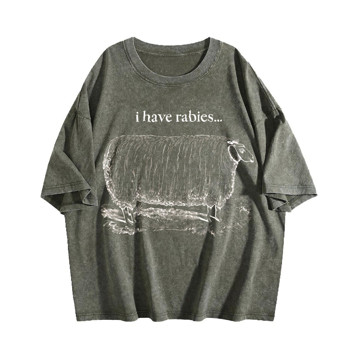 I Have Rabies 90s Vintage Washed T-Shirt product image 4