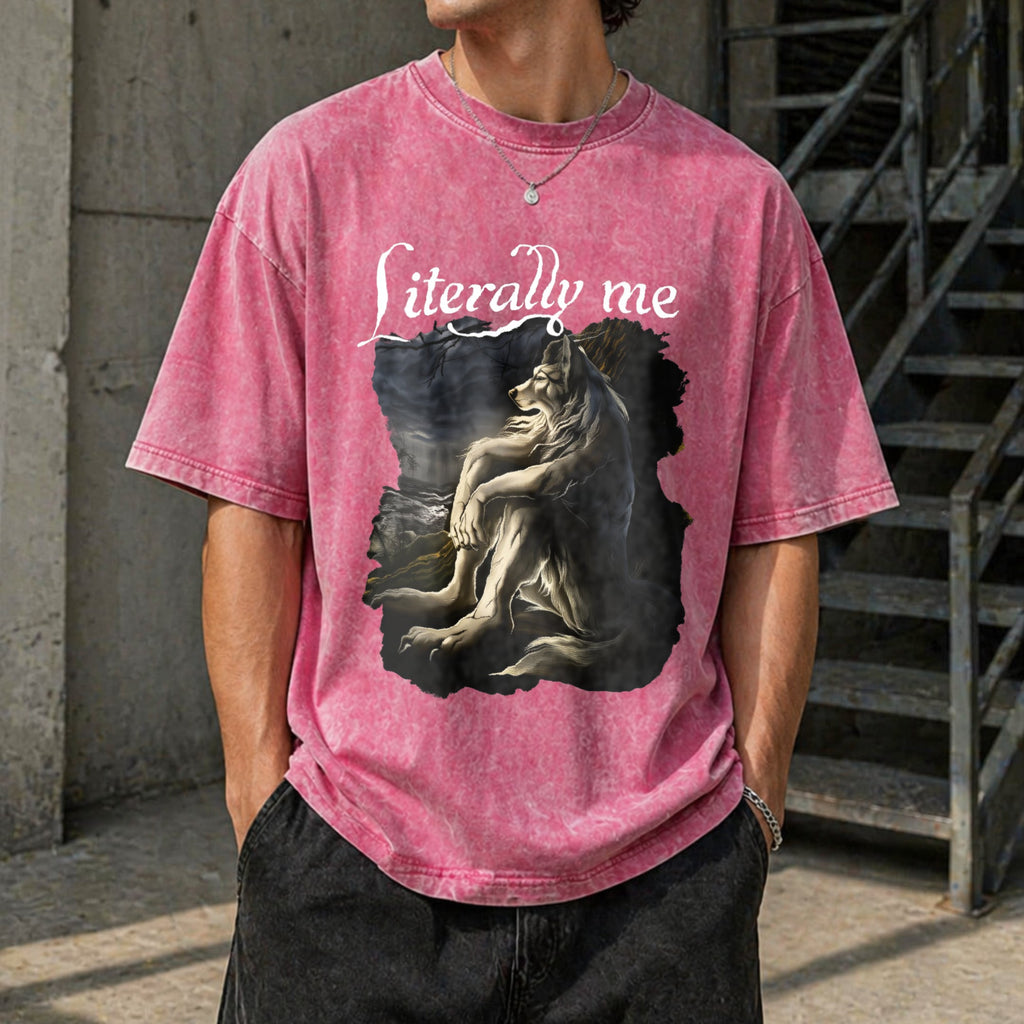 Literally Me Wolf Vintage Washed T-Shirt product image 7