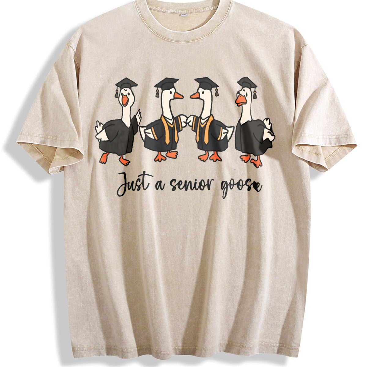 Preppy Graduation Goose Vintage Washed T-Shirt product image 1