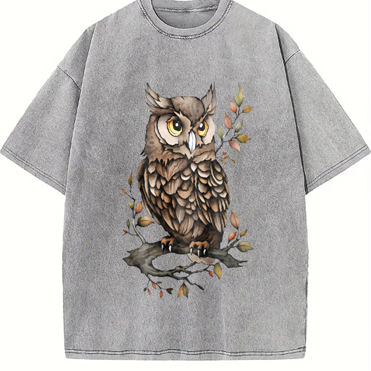 Animal Cartoon Owl Summer Vintage Washed T-Shirt product image 5