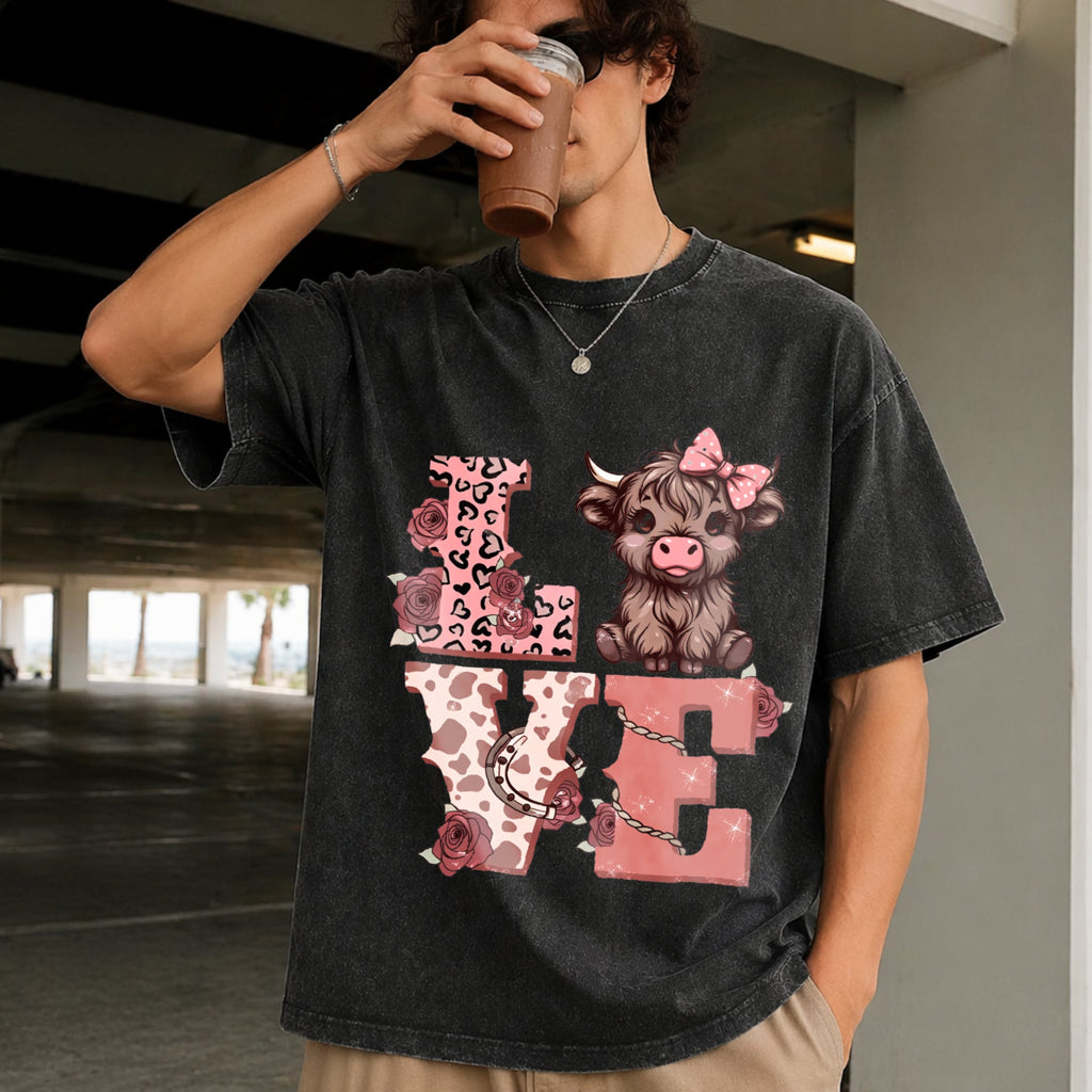Highland Cow Vintage Washed T-Shirt product image 2