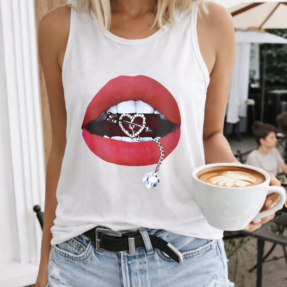 Lips & Chain Women's Tank Top