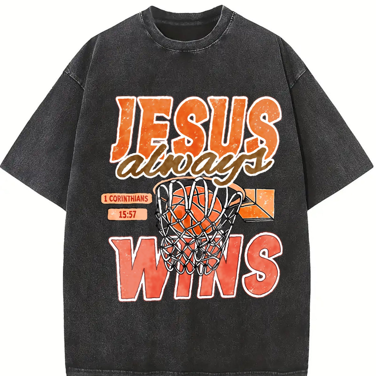 Always Wins Basketball Christian Faith Inspired Vintage product image 2