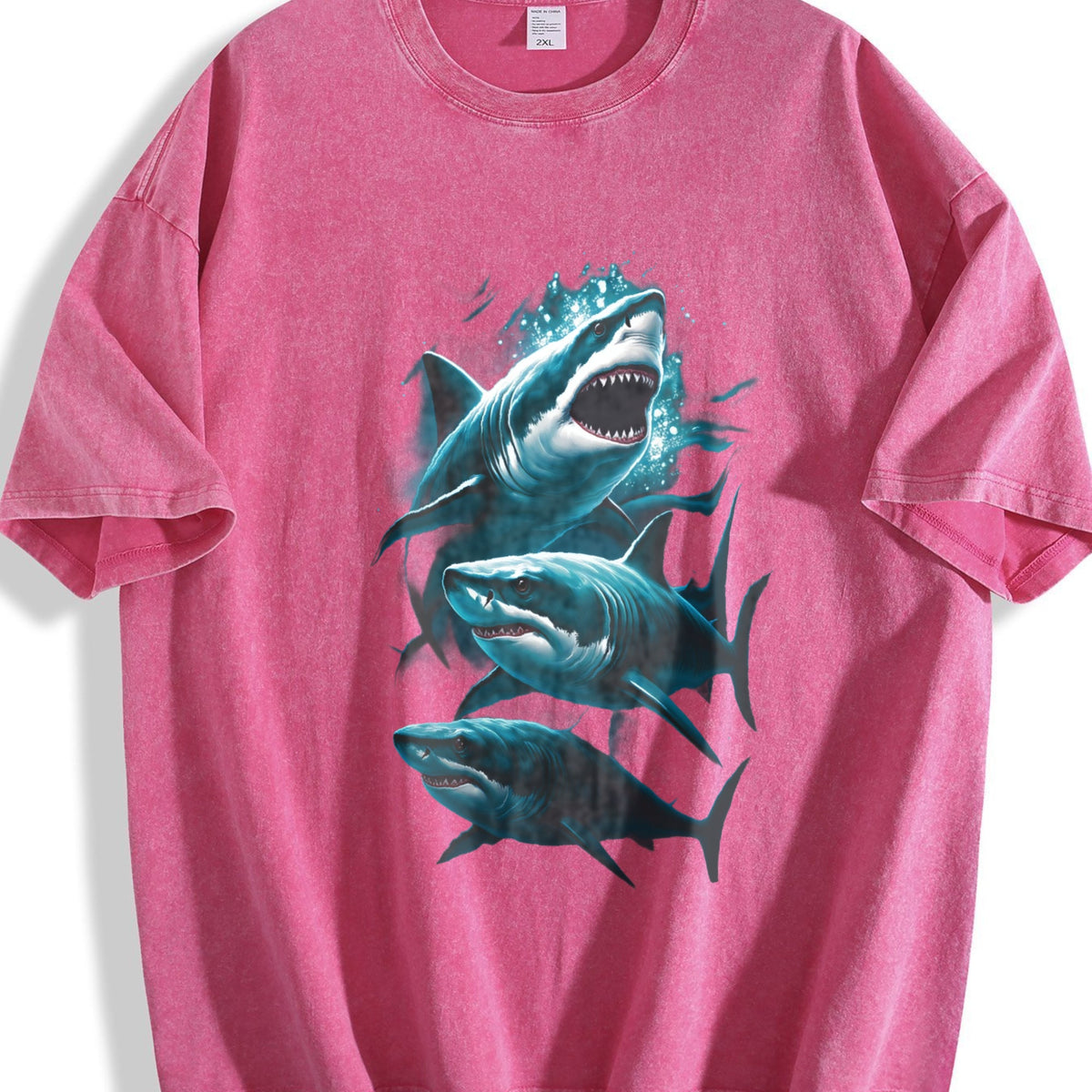 Three Sharks Vintage Washed T-Shirt product image 7