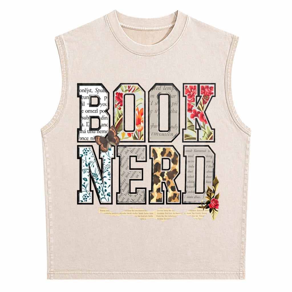 Book Nerd Bookish Lover For Booktok Librarian Idea Men's Washed Tank Top
