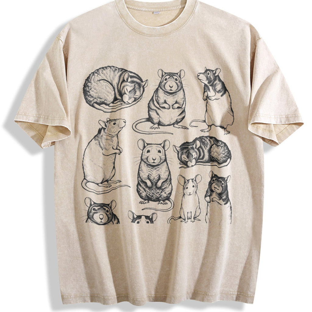 Rats 90s Tattoo Vintage Washed T-Shirt product image 1