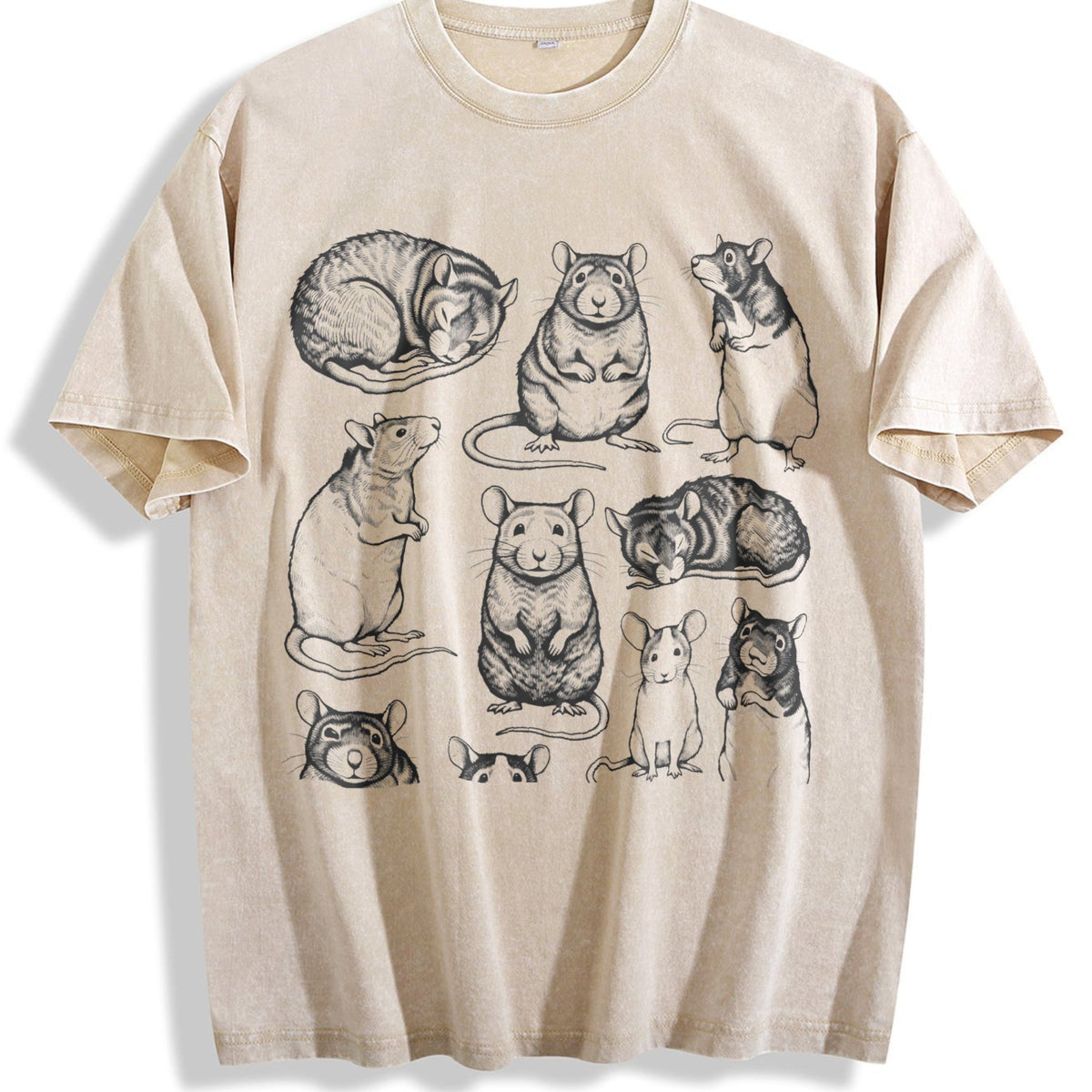 Rats 90s Tattoo Vintage Washed T-Shirt product image 1