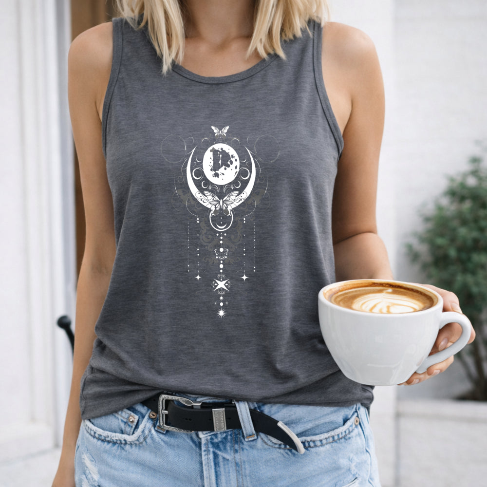 Celestial Moon Ornament Women's Tank Top