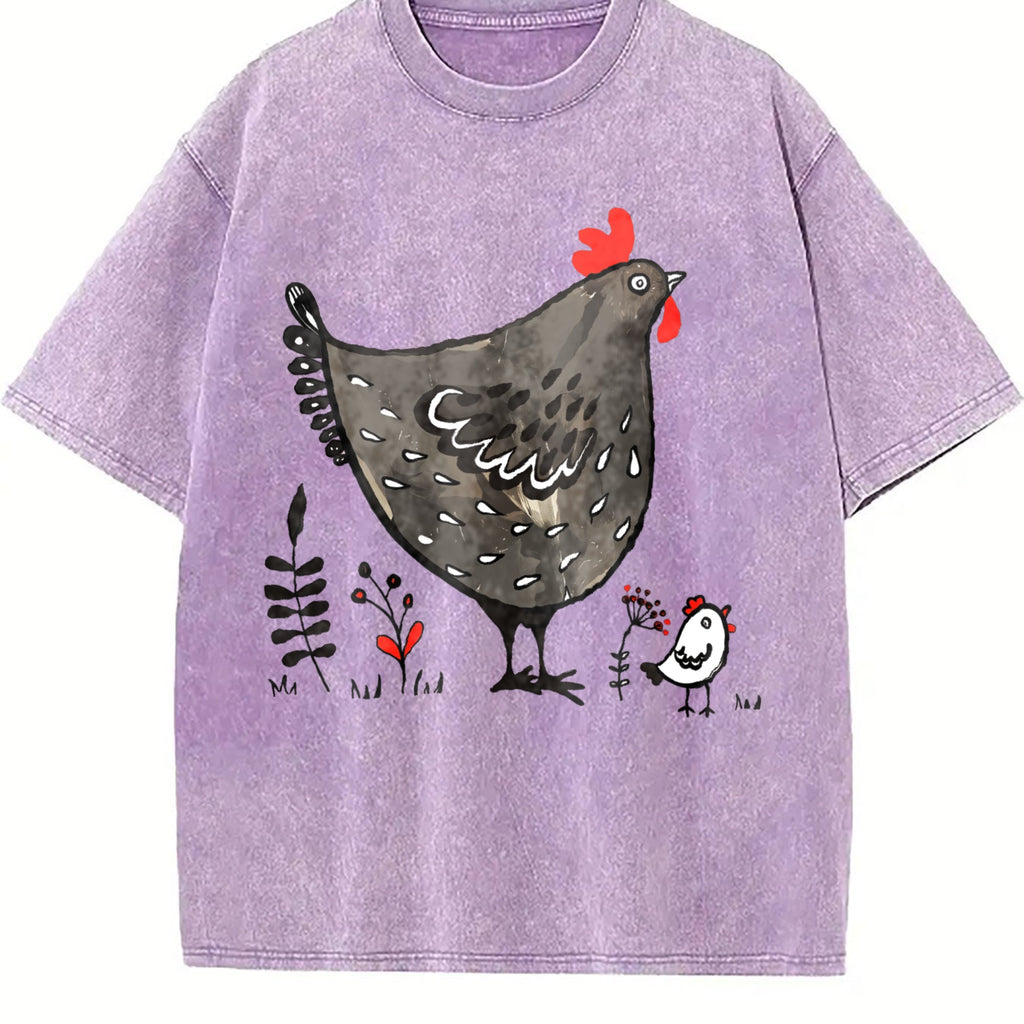 Chicken & Eggplant Vintage Washed T-Shirt product image 6