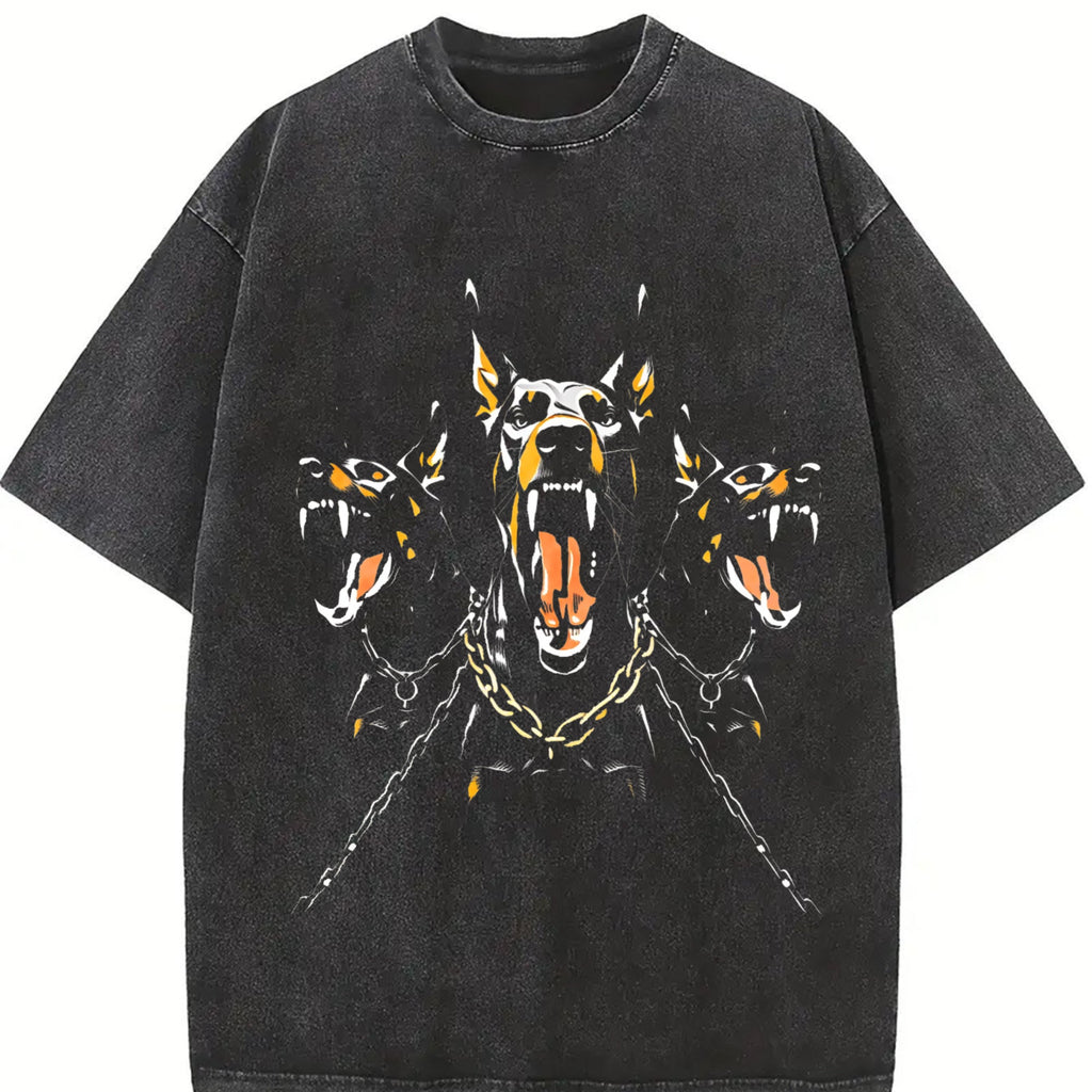 Black With Doberman Vintage Washed T-Shirt product image 2