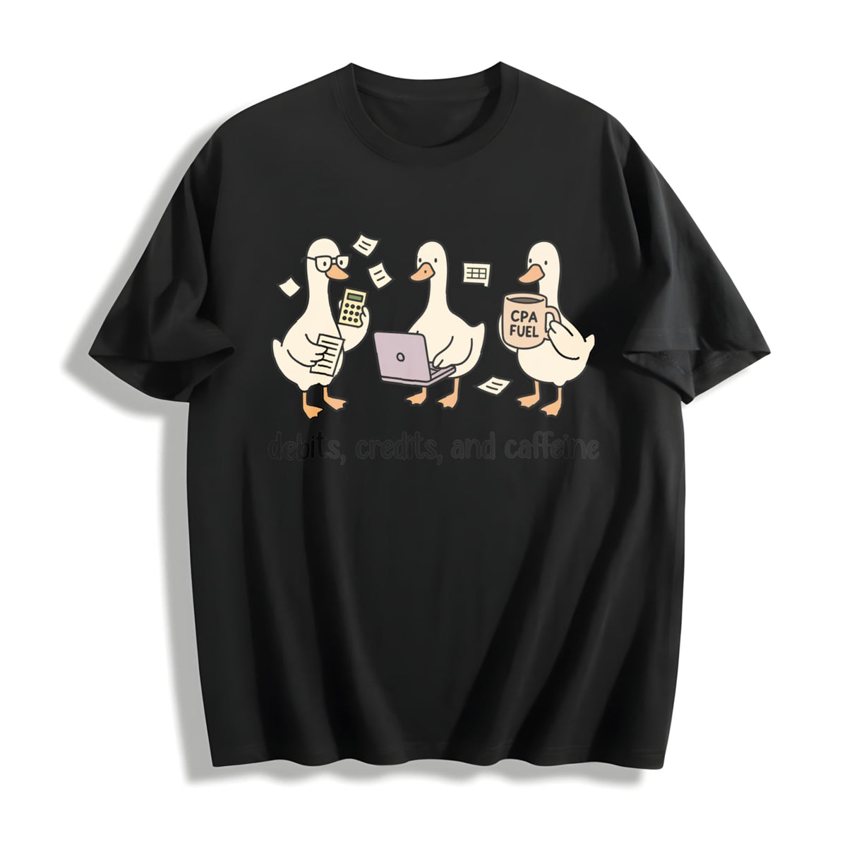 Funny Accountant Goose Cotton T-Shirt product image 1