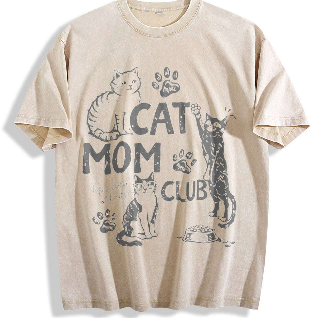 Cat Mom Club Life Is Better With Cats - Boxy - Pet Vintage product image 1