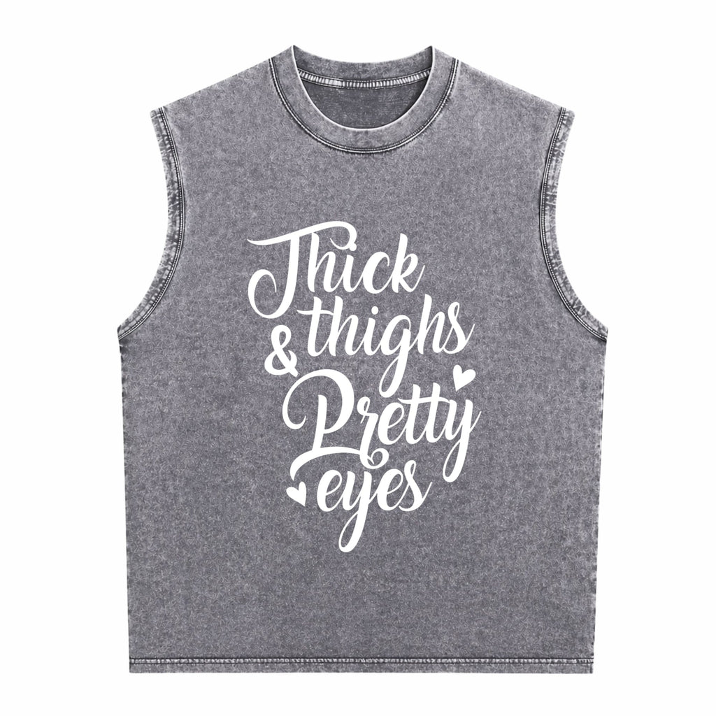 Thighs & Pretty Eyes Men's Washed Tank Top