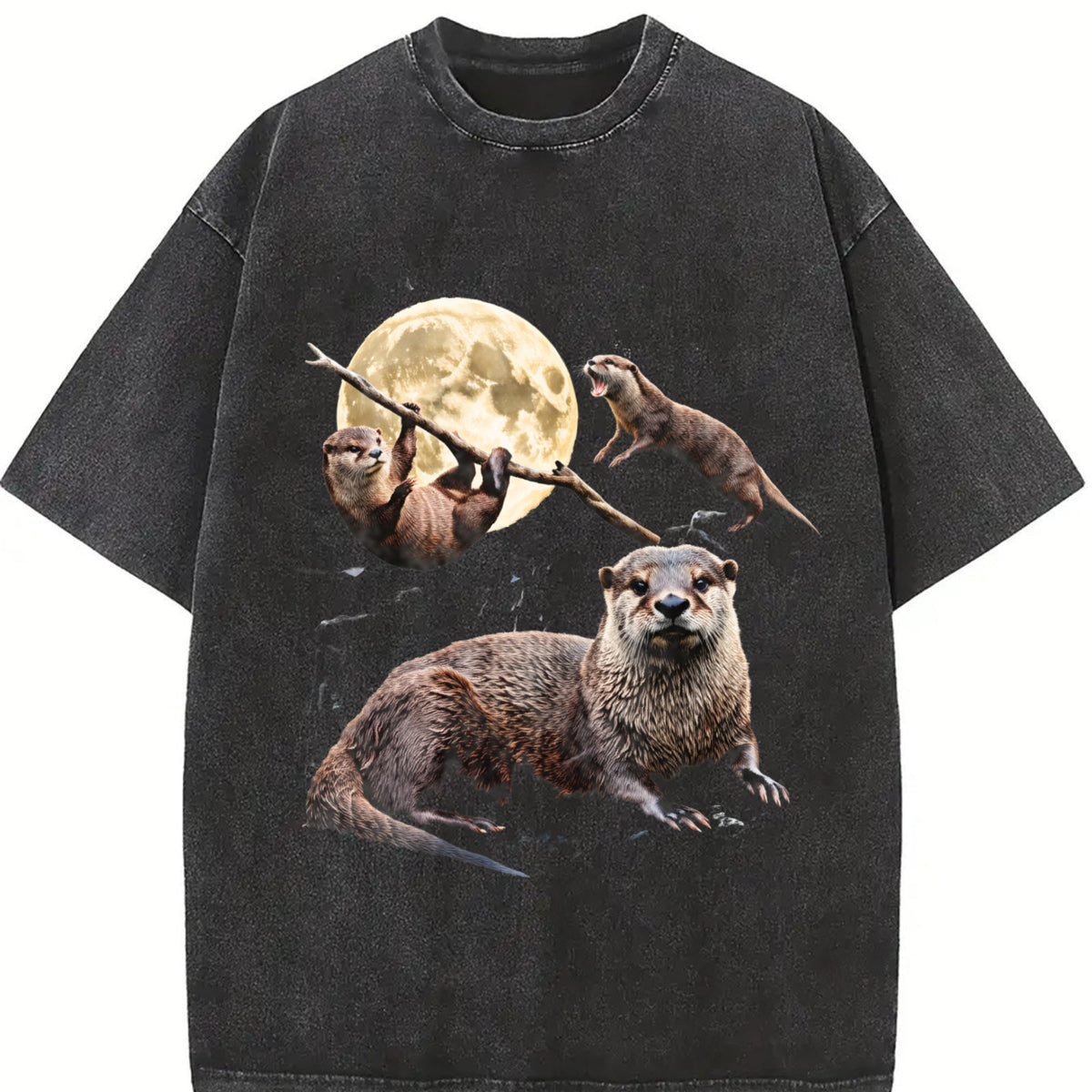 Otter Moon Vintage Washed T-Shirt product image 2