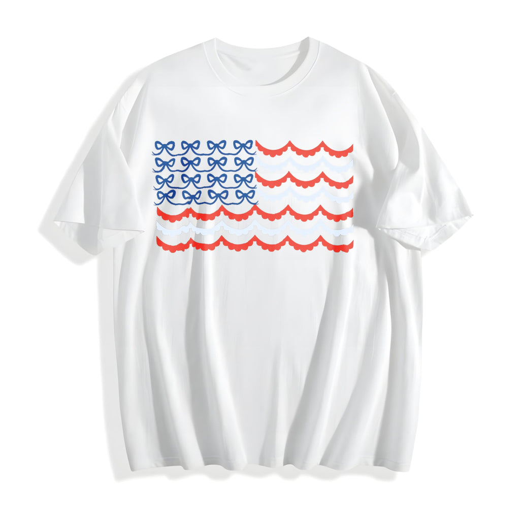USA Bow Coquette Cotton T-Shirt product image 2