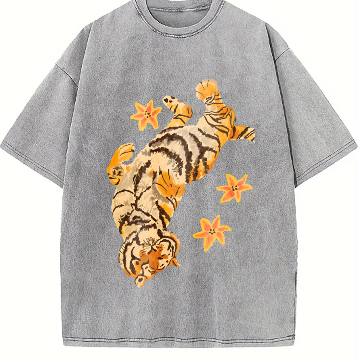 Pure With Tiger Short Sleeved And Slightly Elastic Vintage product image 5