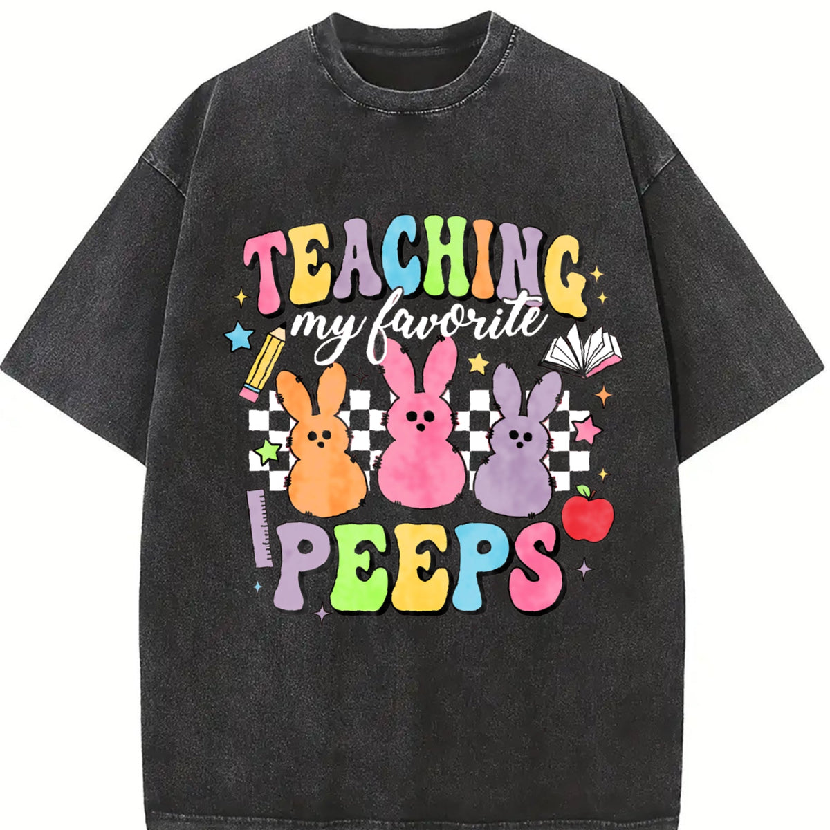 Teaching My Favorite Peeps Vintage Washed T-Shirt product image 2