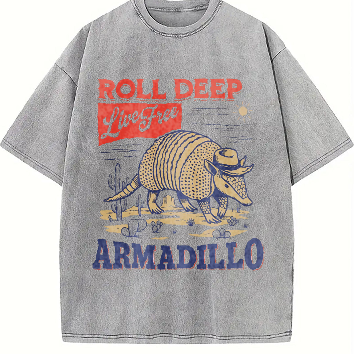 Armadillo Western Vintage Washed T-Shirt product image 5