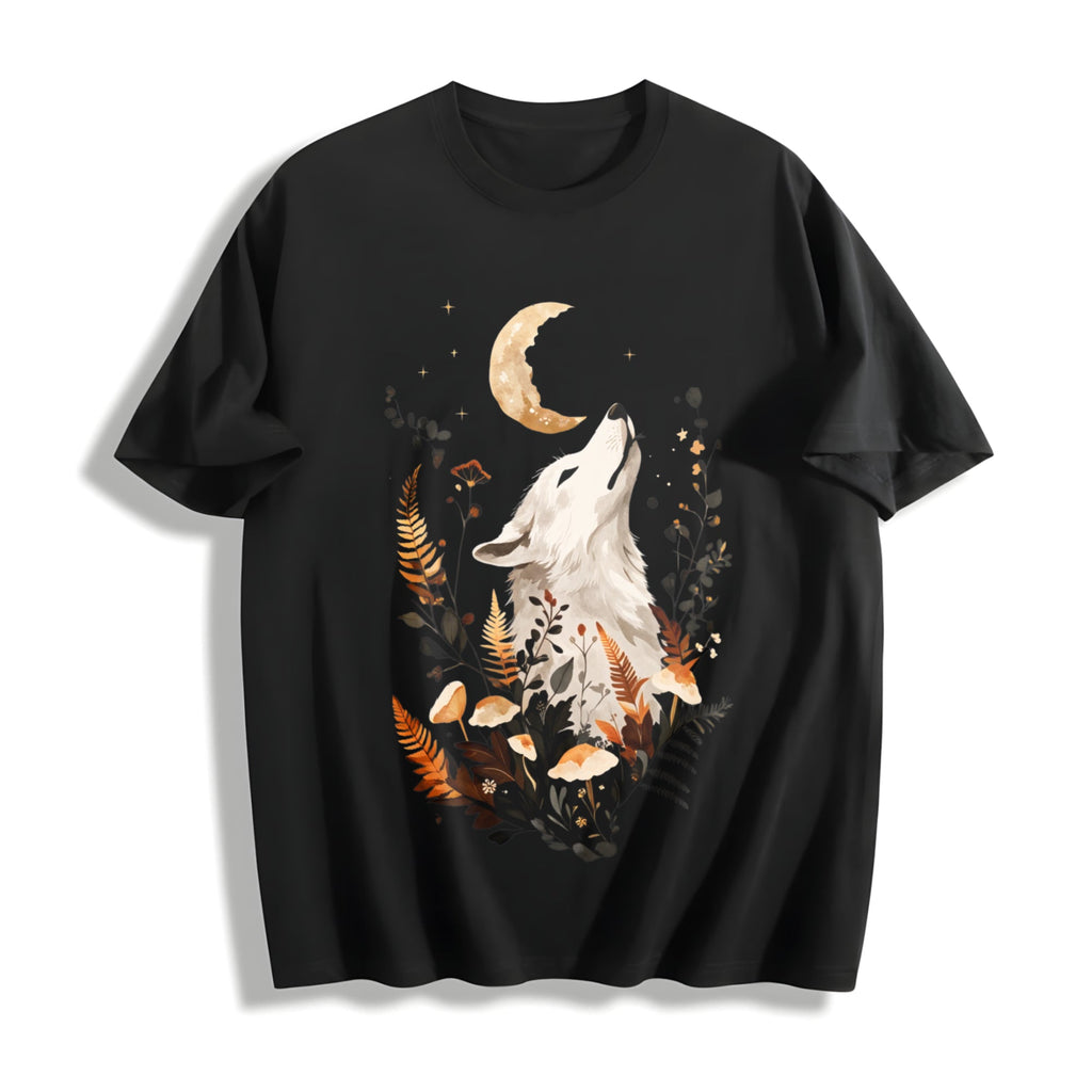 Looking Up Noble White Fox Cotton T-Shirt product image 1