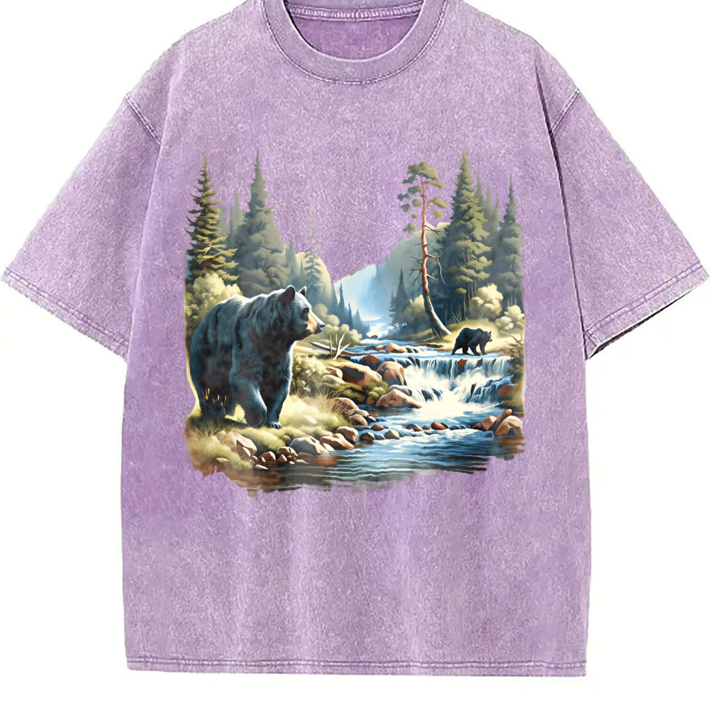 Black Bears 90s Vintage Washed T-Shirt product image 6