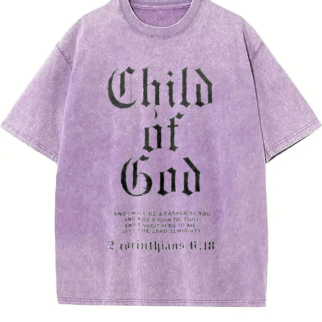 Child of God Scripture Vintage Washed T-Shirt product image 6
