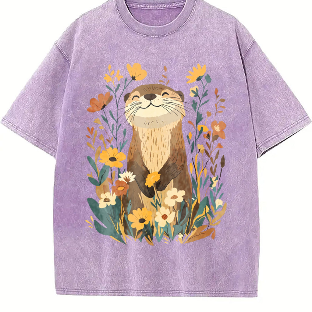 Otter & Botanical Vintage Washed T-Shirt product image 6