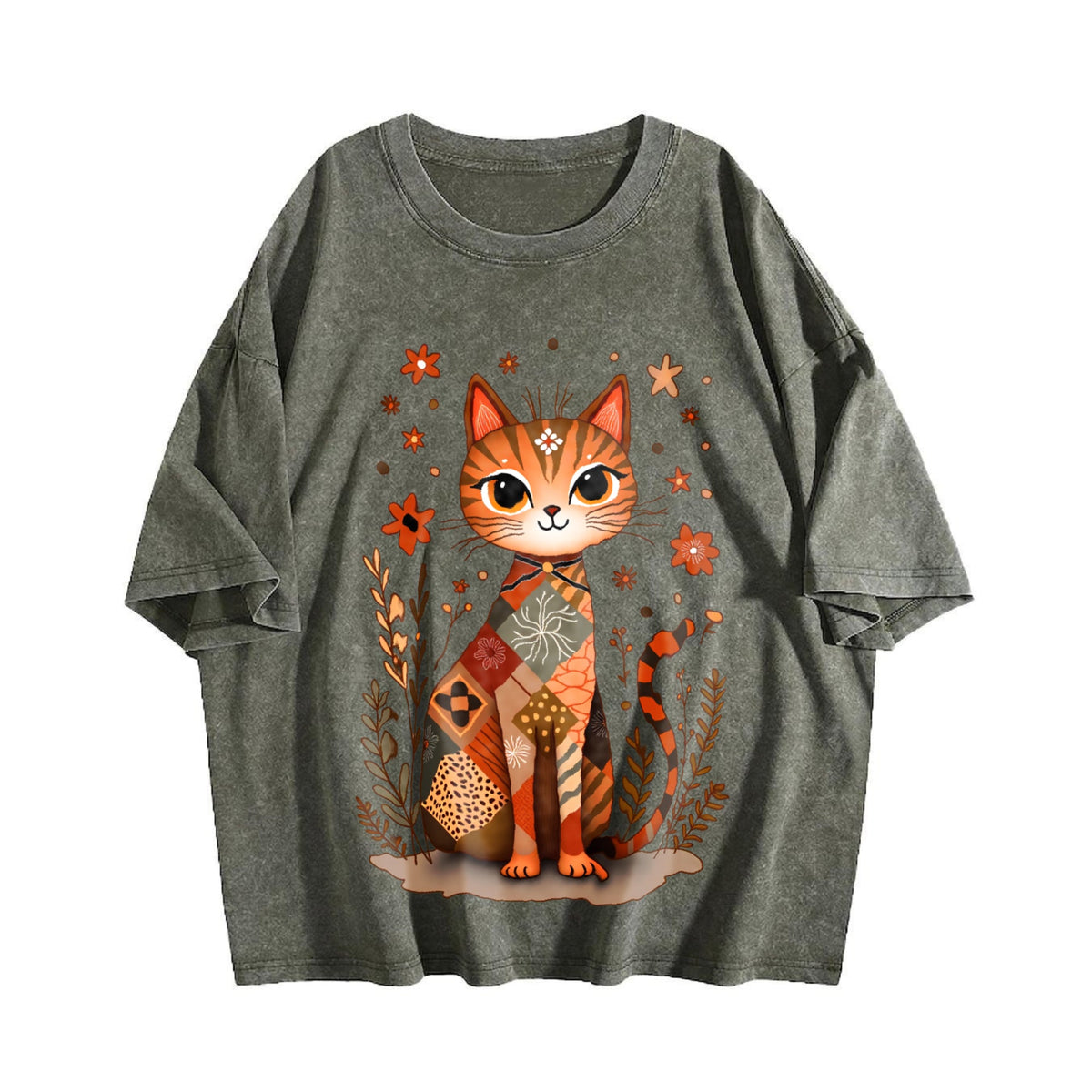 Cat - Stretch Vintage Washed T-Shirt product image 4