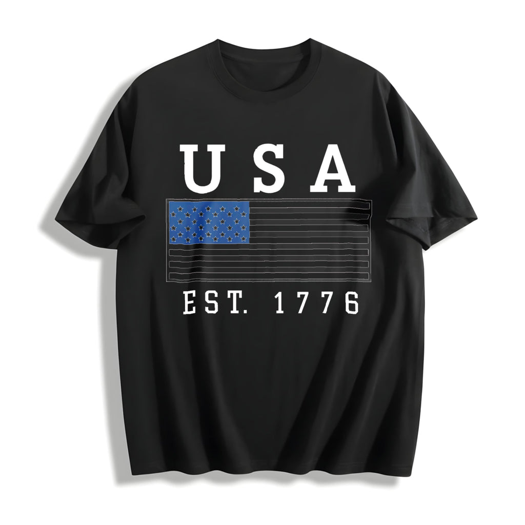 USA Flag Cotton T-Shirt product image 1