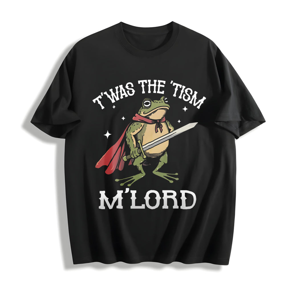 T'was The Tism Frog M'lord Cotton T-Shirt product image 1