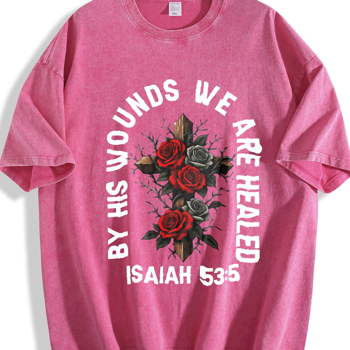 Saved By Grace Christian Vintage Washed T-Shirt product image 5