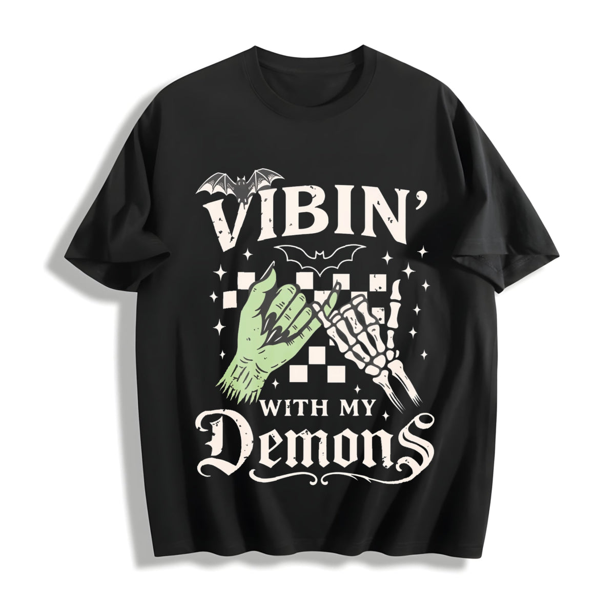 Vibin' With My Demons Cotton T-Shirt product image 1