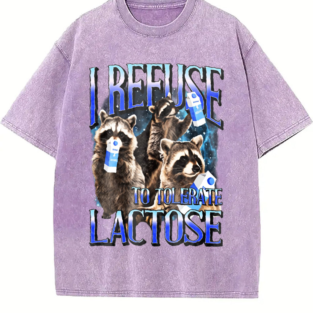 I Refuse To Tolerate Lactose Vintage Washed T-Shirt product image 6
