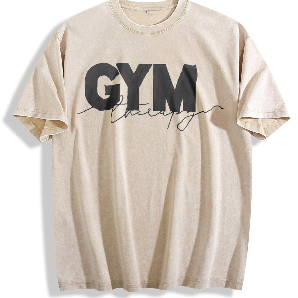 Gym Intention Script Vintage Washed T-Shirt product image 1