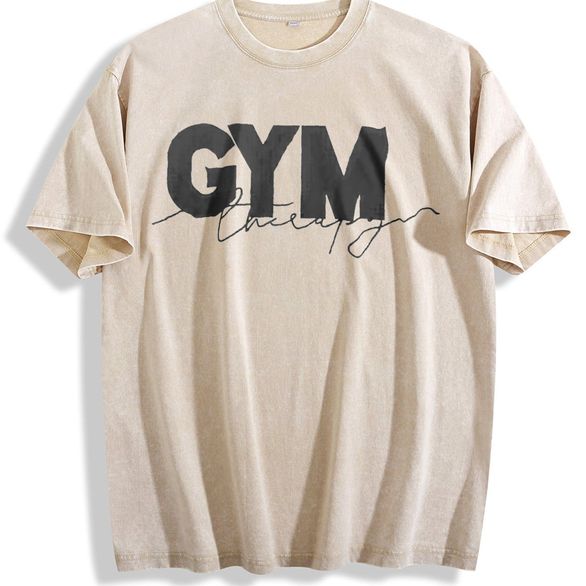 Gym Intention Script Vintage Washed T-Shirt product image 1