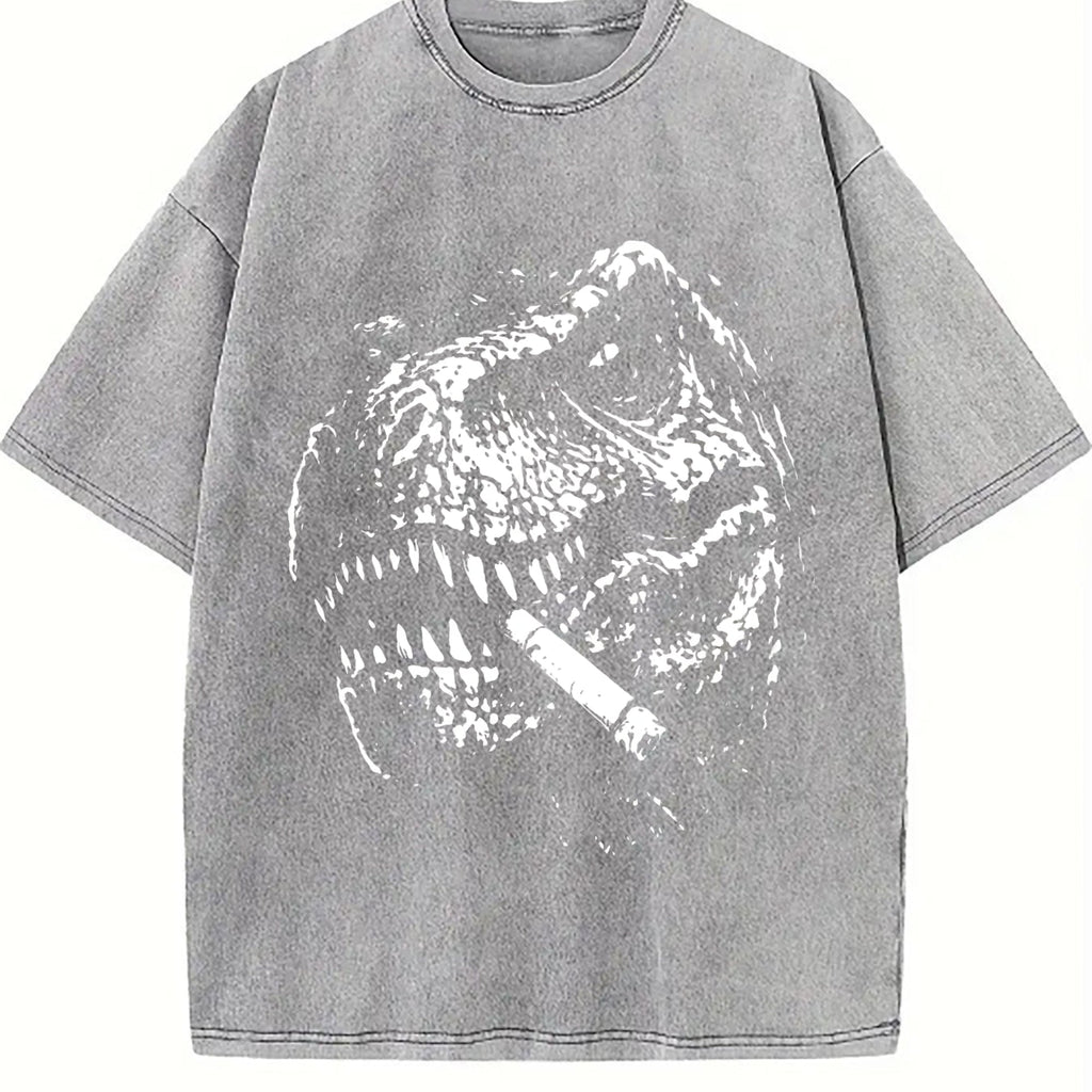 T Rex Smoke Y2K 90s Vintage Washed T-Shirt product image 5