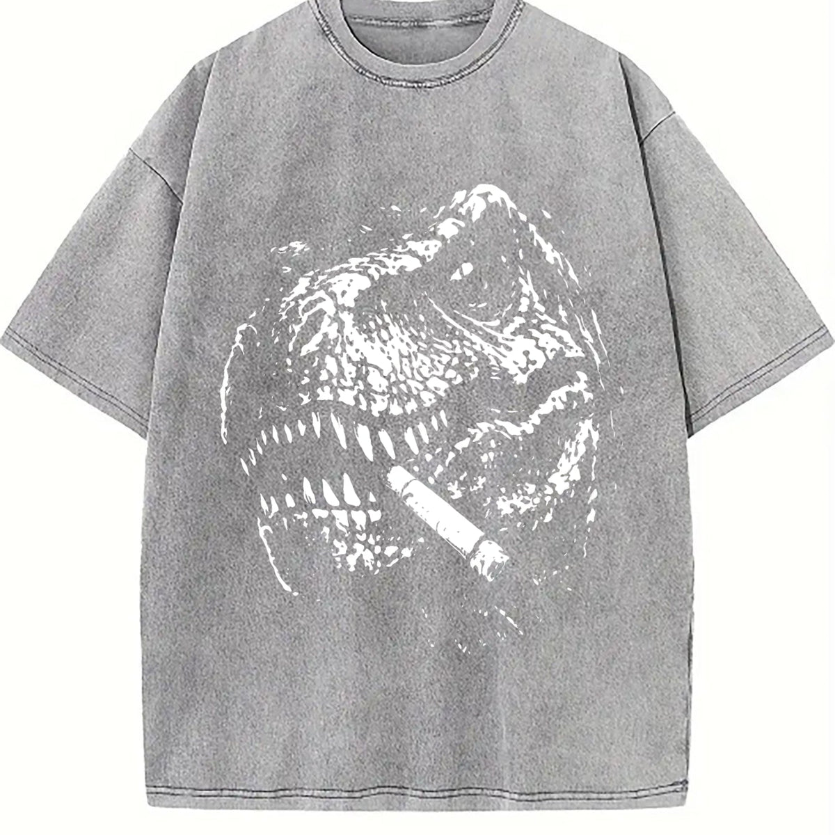 T Rex Smoke Y2K 90s Vintage Washed T-Shirt product image 5