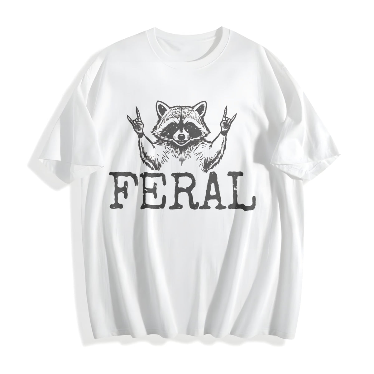 Feral Raccoon Cotton T-Shirt product image 2