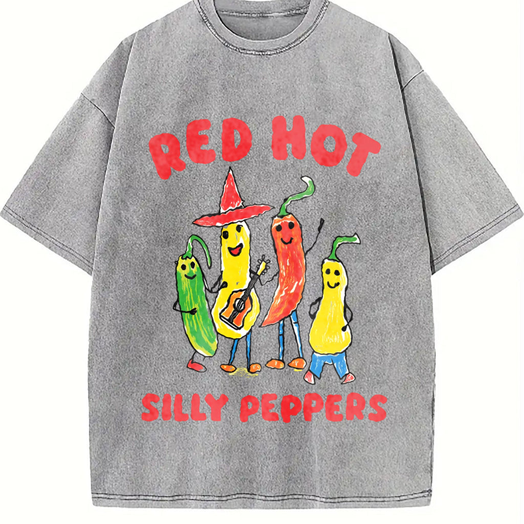 Red Hot Silly Peppers Vintage Washed T-Shirt product image 5