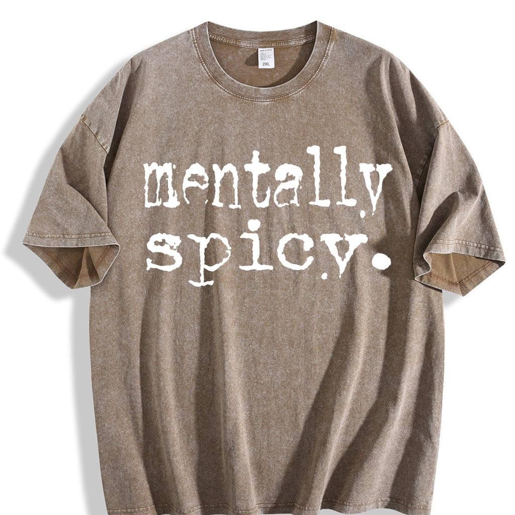 Mentally Spicy Summer Vintage Washed T-Shirt product image 3