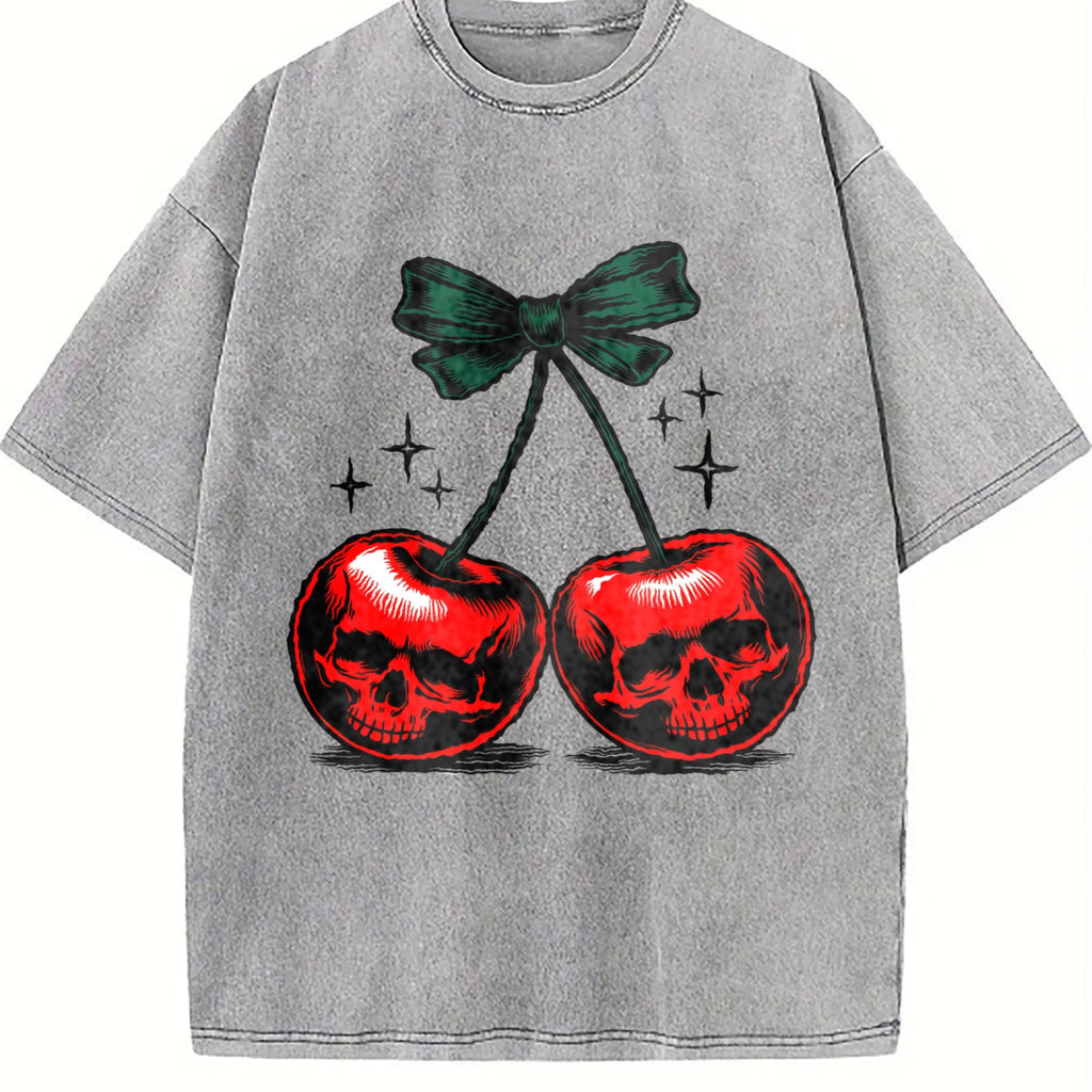 Duty - Dark Grey With Red Cherries - For Halloween Vintage product image 4