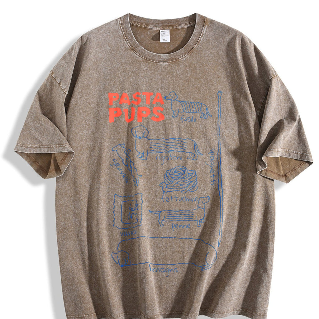 Pasta Pups Vintage Washed T-Shirt product image 3