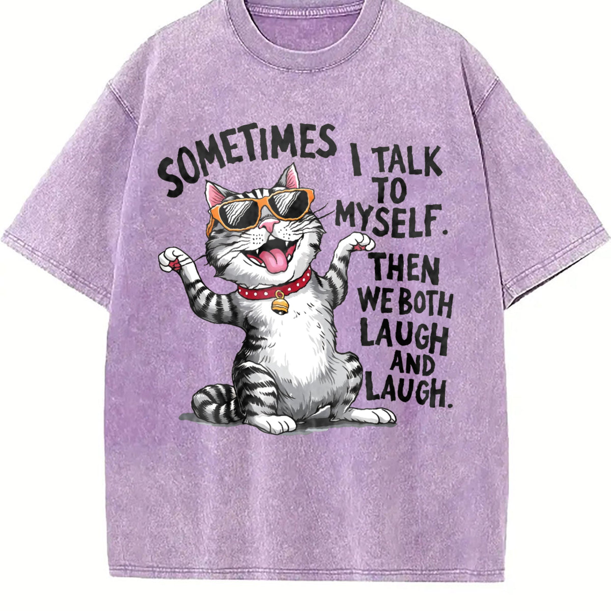 Cat Vintage Washed T-Shirt product image 6