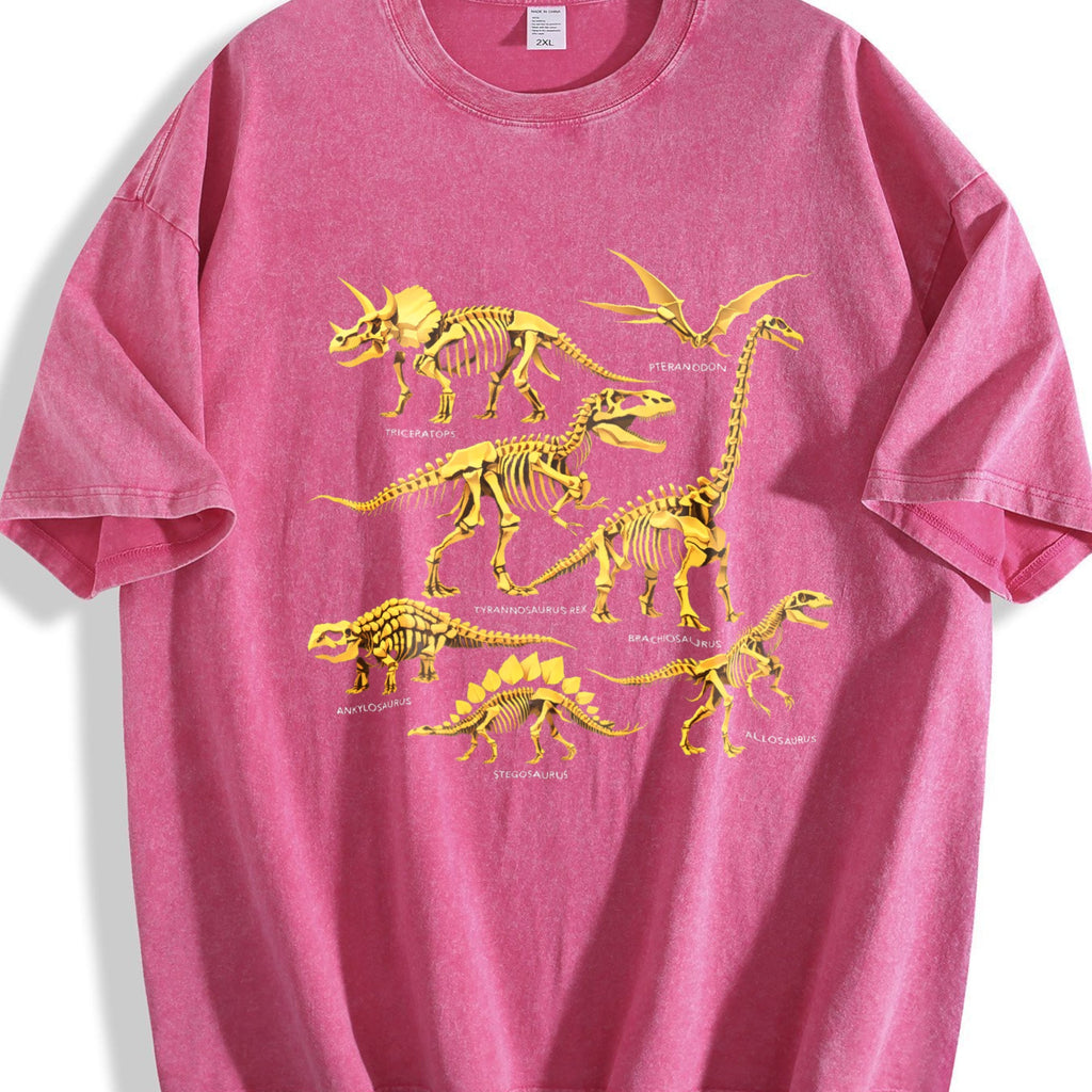 Dinosaur Skeleton 90s Vintage Washed T-Shirt product image 7